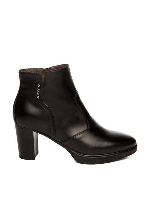 Black leather ankle boot NERO GIARDINI | 411200GUANTO-100